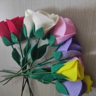 Bunga mawar flanel / bunga mawar tangkai / bunga mawar