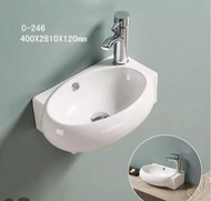Lavabo bồn rửa mặt chậu lavabo treo tường vuông phủ men cao cấp chống bám bẩn lavabo treo tường hoặc