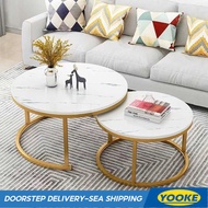 YOOK Nordic Coffee Table Small Apartment Light Luxury Combination round Side Table Simple Modern Hom