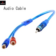 Portable Car MP3 RCA 1 Male to 2 Female Y Splitter Cable Adapter Cord