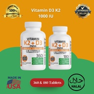 Vitamin D3 K2 1000 IU Bronson Original USA Vitamin D3 K2 Bronson Bone