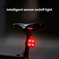 Bike Rear Light Night Riding Bike Light Super Bright Bicycle Tail Light with Smart Brake Sensing Waterproof Easy Install Intelligent Induction Bike Brake Light for Safety