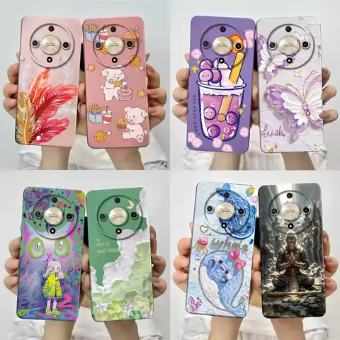 For Honor X9A 5G / Magic5 Lite 5g Phone Case RMO-NX1 RMO-NX3 Soft Silicone Sweet Painted Back Cover