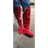 QM red long wading boots size 35 - 43, rain boots, long wading boots, QM boots