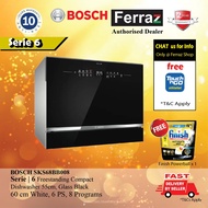 Bosch SKS68BB008 Siri 6 Kompak Berdiri Bebas Mesin basuh pinggan mangkuk 55cm Hitam / Bosch SKS68BB0