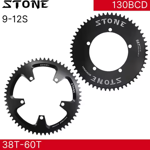 Stone Chainring 130 BCD for Shimano 5700 6700 Round 42t 44T 46 48 50 52 55 58T 60T Road Bike ChainWh