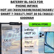 BATERRY INFINIX PHONE BL-58CX COMPATIBLE INFINIX HOT 10I(X659/X659B/X658E/X658B)/SMART 7(X6517)/HOT 
