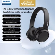 Philips TAH4105 Earbuds On-Ear Wired Headphones with Built-In Microphone Suitable for Online Classes