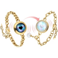 TOTWOO Touch Bracelets for Couples Vibration & Light Up for Love Couples Long Distance Relationship 