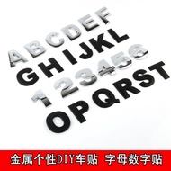 Car 3D Letter Car Sticker English Letter Car Label DIY Letter Number Metal Body Sticker Word Label T