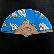 扇子　African fabricカンガ