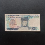 Uang Kertas Kuno Indonesia Rp 1000 Rupiah 1987 Sisingamangaraja TP11jm