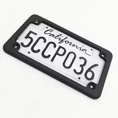 Motorcycle License Plate Frame for 7" X 4" Frame Chrome for Harley/ Honda/ Kawasaki/Suzuki Aftermark