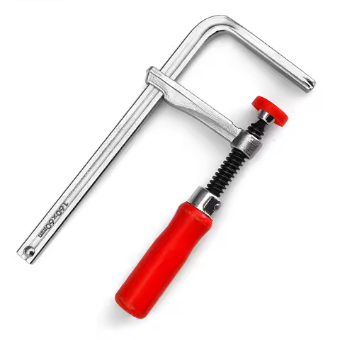 Allsome 120-300mm Wood Handle Guide Rail Clamps with Screw Action Arm for Woodworking MFT Table and 