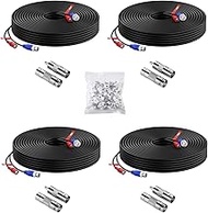 Anlapus Pack of 4 60FT 18M HD/AHD/TVI All-in-One BNC Video Cable for Surveillance Camera Videos from