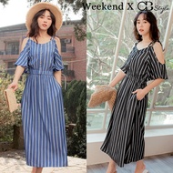 SG LOCAL WEEKEND X OB DESIGN CASUAL SUMMER WOMEN CLOTHES COTTON STRIPE LONG MAXI DRESS S-XXXL PLUS SIZE