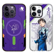 EVA Magsafe Case for iPhone 15 14 13 12 11 Pro Max Hard Acrylic Case for 14 Plus Neon Genesis Evangelion Anime Protective Wireless Charge Support Anti-Impact Cover