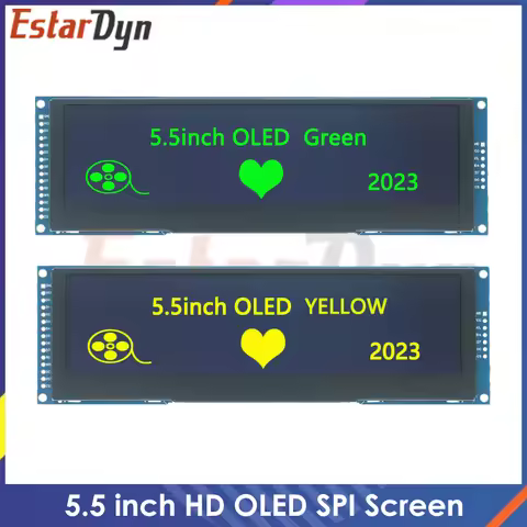 5.5 inch OLED LCD Display Module 256x64 Drive SSD1322 Interface SPI/ 8-BIT Parallel Port Green Font
