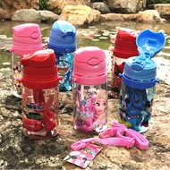 350Ml Cartoon Bottle Kids BPA Bottle Water Bottle Anti-leak Water Bottle with Strap