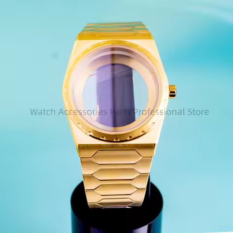 222VC Case Strap Stainless Steel 37mm Watch Case Sapphire Glass fit NH35 NH36 Movement 10ATM Waterpr