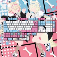 Fuwamoco Hololive VTuber PBT Cherry Profile 132 Keys for Mechanical Keyboard