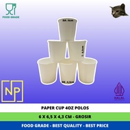 4 OZ Plain Paper Cups - 4 OZ Paper Cups - 6 x 6.5 x 4,3 - 1000 Pcs - Food Grade - Wholesale