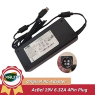 Genuine AcBel ADC027 AD7042 19V 6.32A 120W 4PIN (Din) AC Adapter For Power Supply Charger