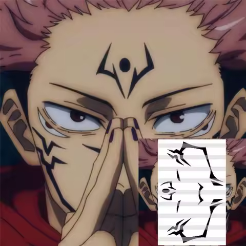Anime Jujutsu Kaisen Temporary Tattoos Cosplay Sorcery Fight Itadori Yuuji Toge Inumaki Cartoon Wate