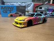 MINIGT 1:64 Nissan S15 Silvia Kuma LB Alloy Car Model Đồ Chơi Mô Hình Xe Hơi Bằng Kim Loại Mini GT N