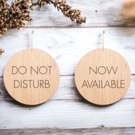 [FudFudAR] ฝุด-ฝุด-อะ ป้ายไม้ DO NOT DISTURB SIGN แบบที่1 ป้ายห้ามรบกวน ตกแต่งร้าน ตกแต่งบ้าน งานเลเ