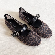 [พร้อมส่ง] WEAR.SOUL #S626-Leopard Mesh Ballerina