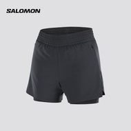 SALOMON SHAKEout CORE 2in1 4" Women's Running Shorts in Deep Black