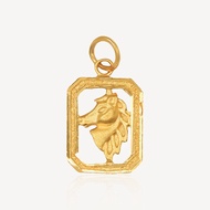 916 Gold Horse Frame Pendant