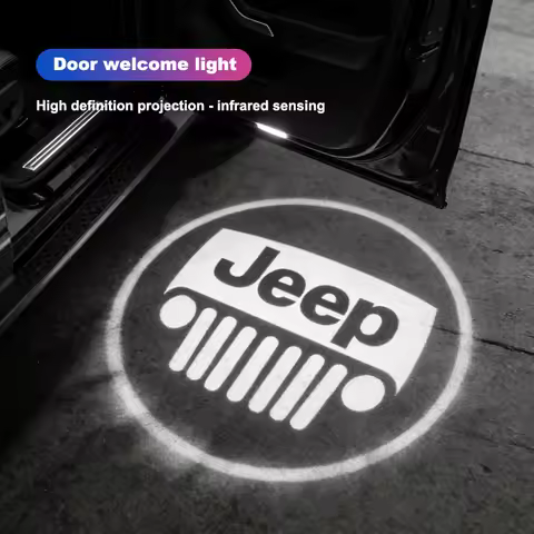 Car Door Projection Welcome Light Laser Illuminated Ambient Light For Jeep Grand Cherokee Wrangler J