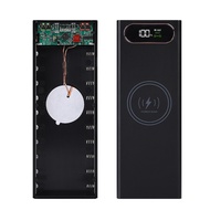 เคสพาวเวอร์แบงค์ USB 10*18650สองช่องกล่องชาร์จเร็วสำหรับโทรศัพท์มือถือมีหน้าจอดิจิทัล DIY กล่องเก็บแ