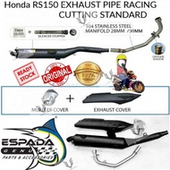 RS150/RS150R Espada Racing Exhaust Pipe Cutting Standard Exhaust 28mm/32mm E4 E6 With Cover Exhaust