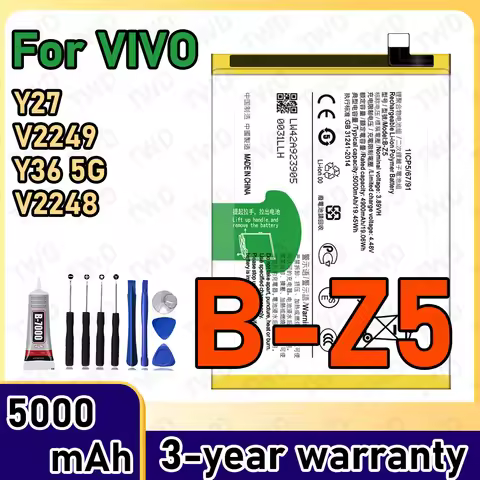 B-Z5 Large capacity Battery For VIVO Y21/V2249/Y36 5G/V2248 Batteries New High Quanlity+Free Tools
