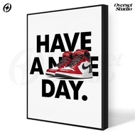 (Poster + Frameblock) Have A Nice Nike Wall Poster Aesthetic Poster Nike Room Decoration PNK11