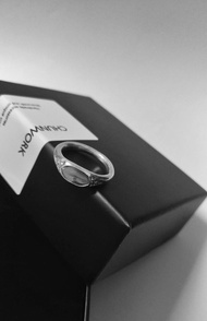 Cheers_蝕刻紋英式戒_925銀