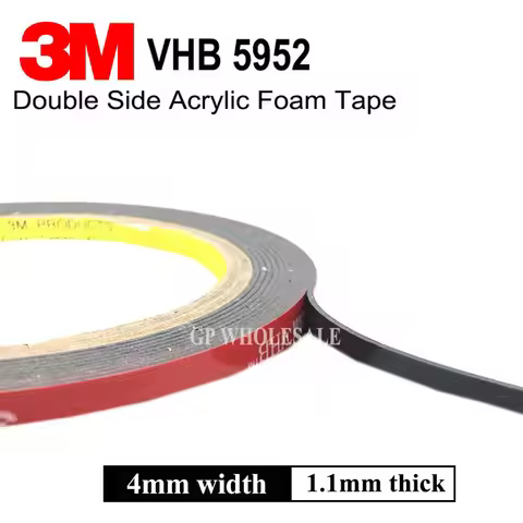 1 roll 3M VHB #5952 Double-sided Acrylic Foam Adhesive Tape Automotive 3 Meters Long 4mm width