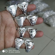 10 PCS ALPACA SILVER PLATE KT RINGS Cincin Lelaki Cincin Silver Cincin Titanium Cincin Lelaki Silver