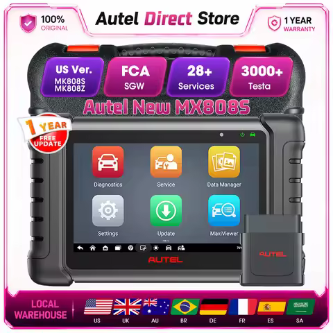 Autel MaxiCheck MX808S OBD2 Scanner Bi-directional Control Scan Tool, 38+ Services, All System Diagn