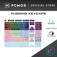 PUDDING | Cherry Profile Keycaps | Black / White / Pink / Blue | PCMOD x KEYMOD