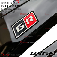 Toyota Wigo 2024-2025 Thick GR-Sport Slim Type Designed Black Rain Window Visor / Rain Gutter ( Wigo