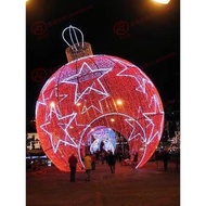 戶外圣誕圓球拱門造型燈景區步行街商場美陳節日亮化裝飾燈光節