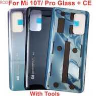 CE Glass For Xiaomi Mi 10T 10T Pro 5G Battery Cover Hard Back Glass Lid Door Rear Housing Panel Case