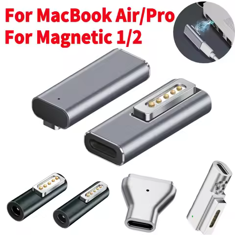 USB Type C Magnetic PD Adapter for Magsafe 1 2 MacBook Air Pro Led Indicator Fast Charging Magnet Pl