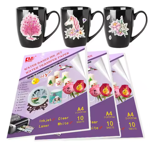 (A4*20 Sheets) Inkjet Printer Transfer Paper Inkjet Water Slide Decal Paper for Model Plane Sports C