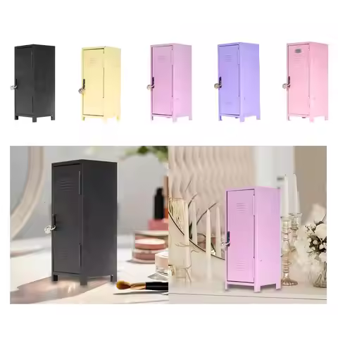 Mini Locker Rustproof Locker Storage Cabinet with Lock and Key Practical Storage Locker with 3 Compa
