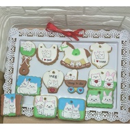 收诞饼custom made baby shower cookies for baby 4 months free Amigurumi Cute Bunny soft toy